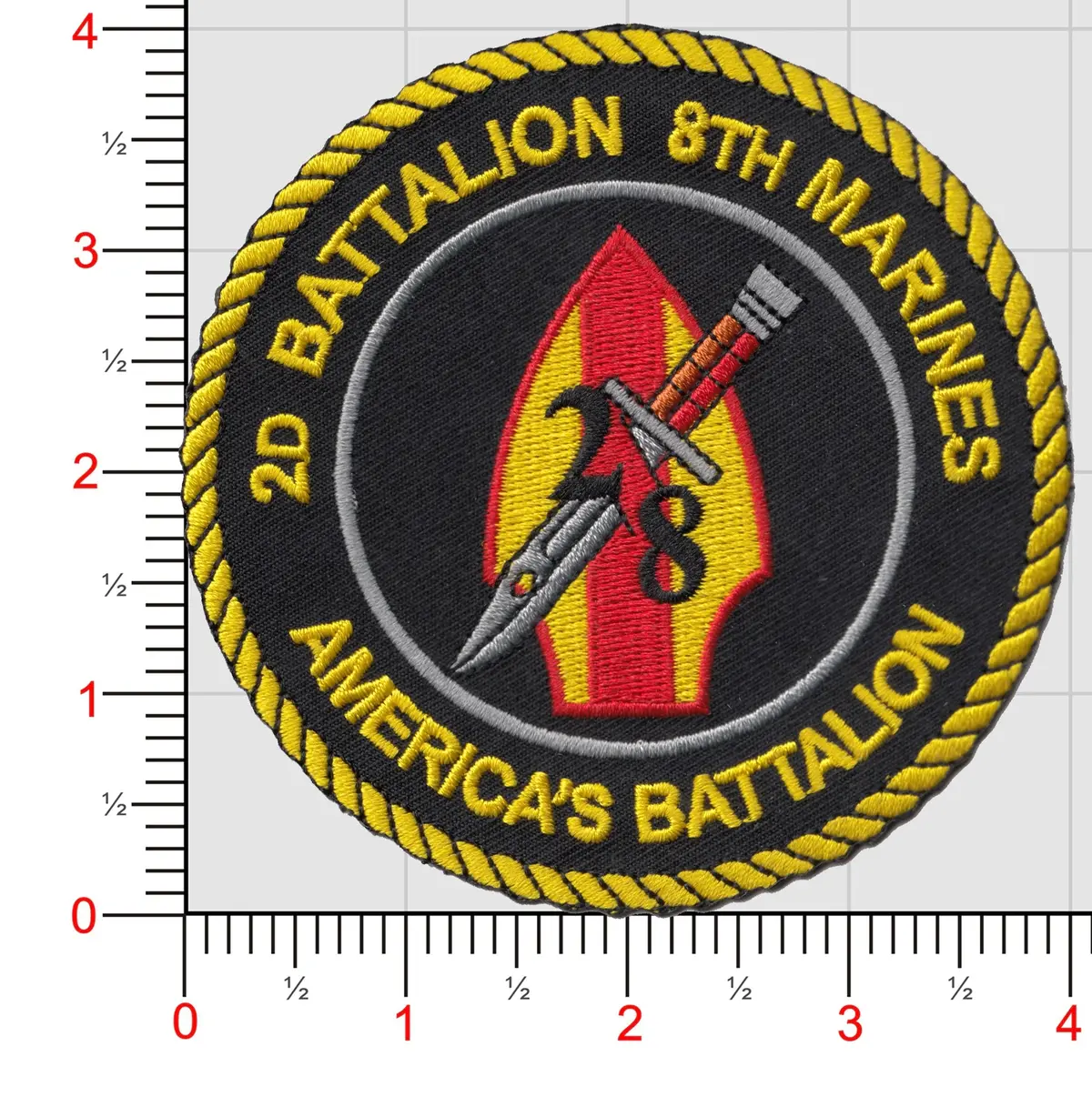 Officially Licensed Usmc 2Nd Bn 8Th Marines America's Battalion Patch 1