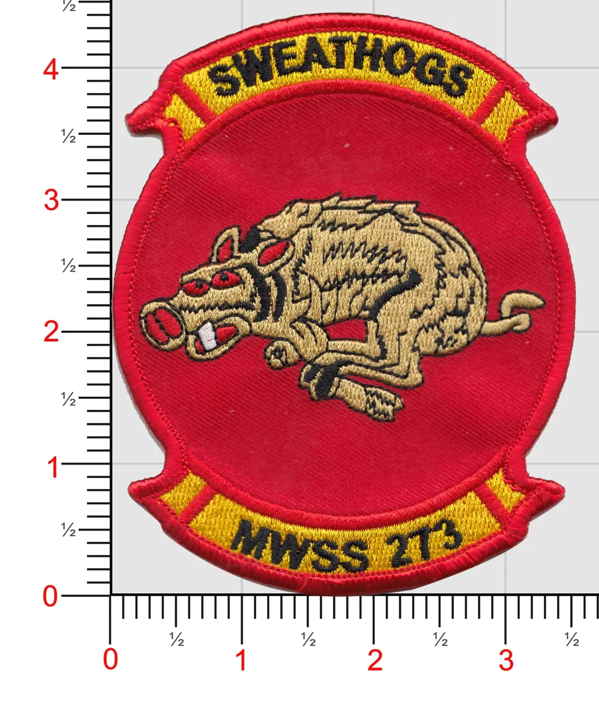 Officially Licensed Usmc Mwss-273 Sweat Hogs Patch 1