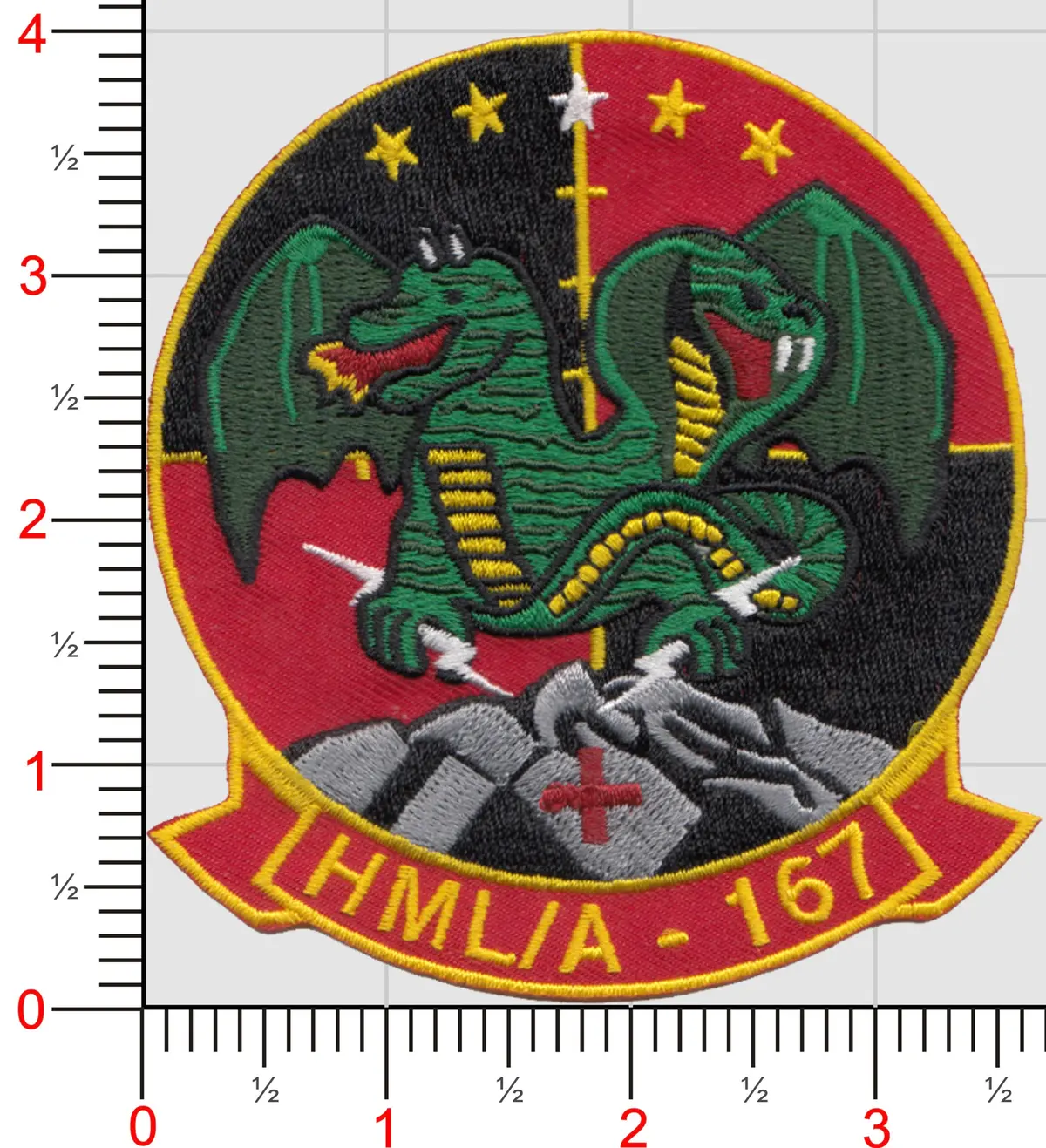 Officially Licensed Usmc Hml/A-167 Warriors Squadron Patch 1