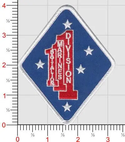 Officially Licensed Usmc 1St Battalion 1St Marines 1St Mardiv Patch 1