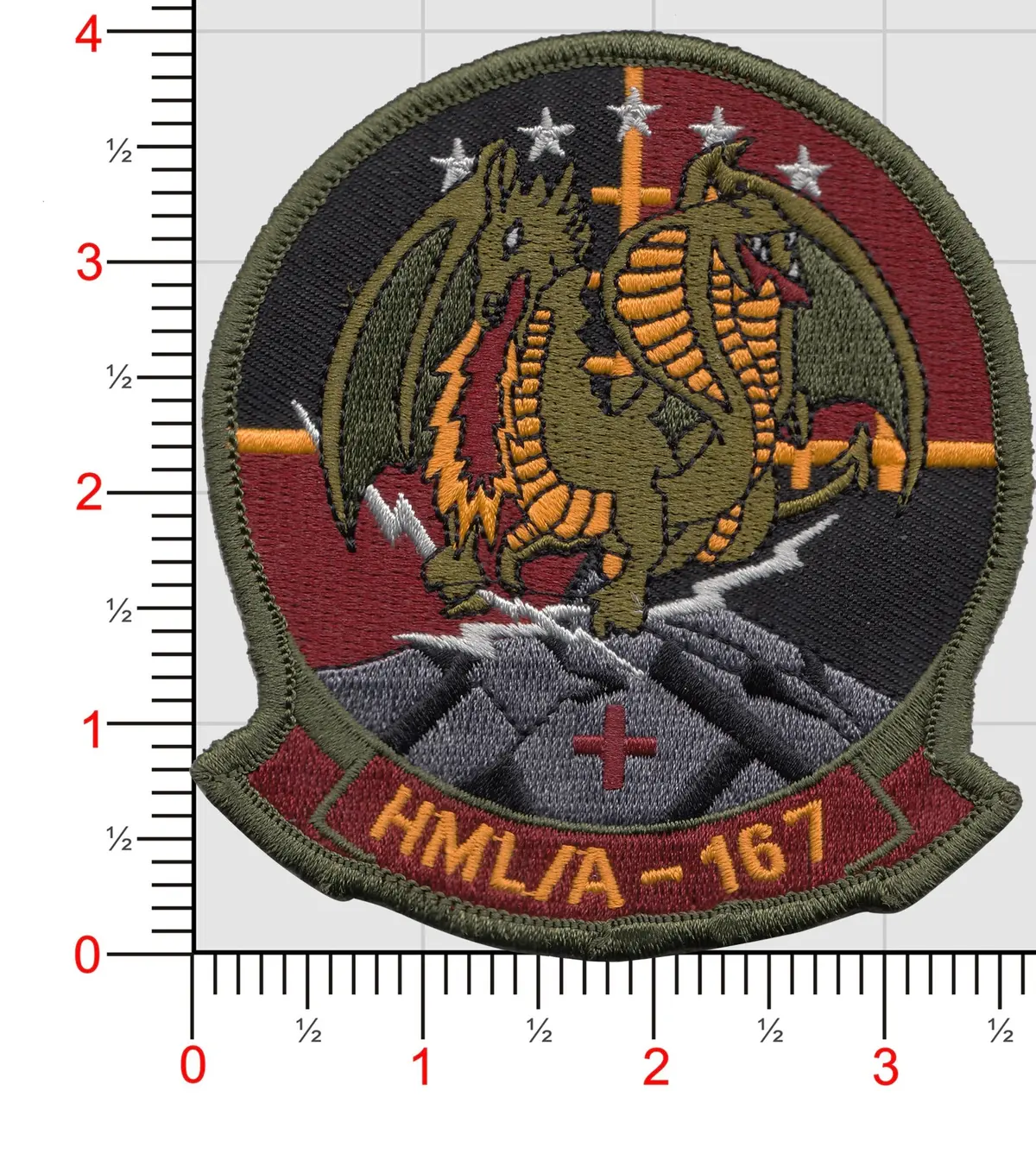 Officially Licensed Usmc Hml/A-167 Warriors Squadron Patch 1