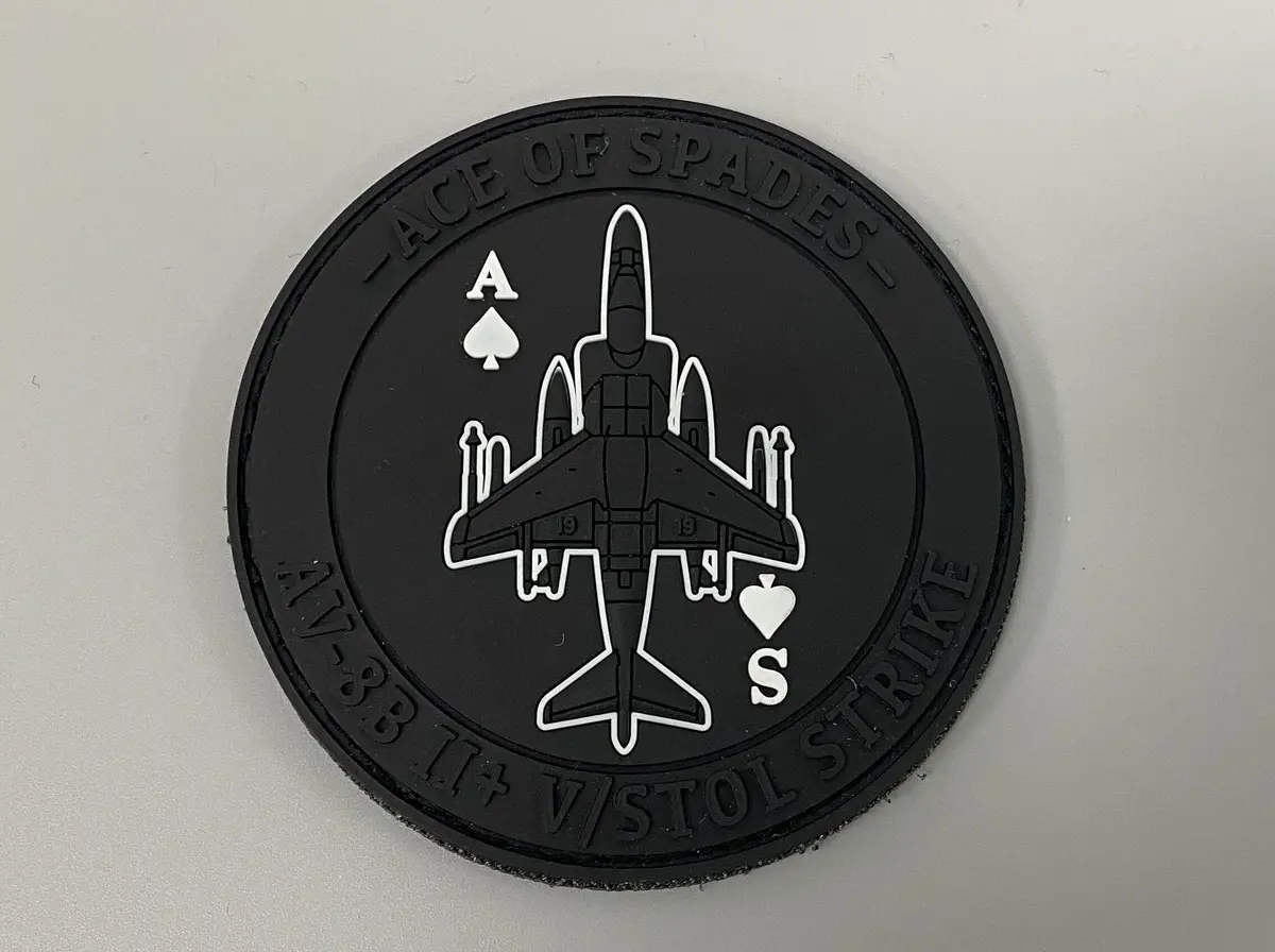 Official Vma-231 Ace Of Spades Blackout/Glow Pvc Patches 1