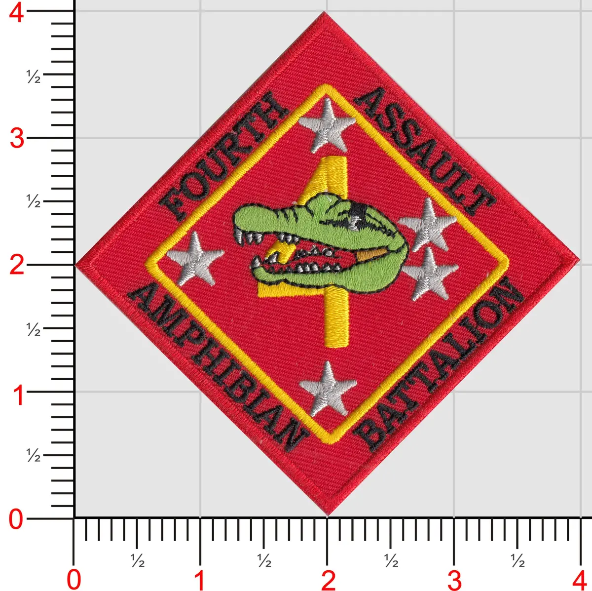 Officially Licensed Usmc 4Th Amphibian Assault Bn Patch 1