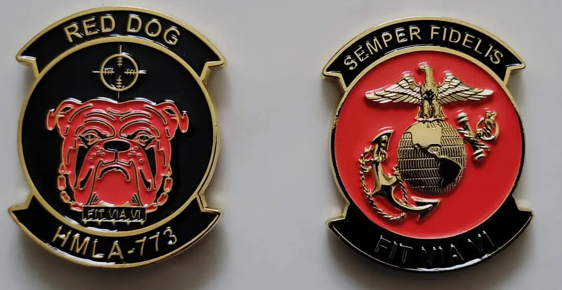 Officially Licensed Hmla-773 Red Dogs Coin 1