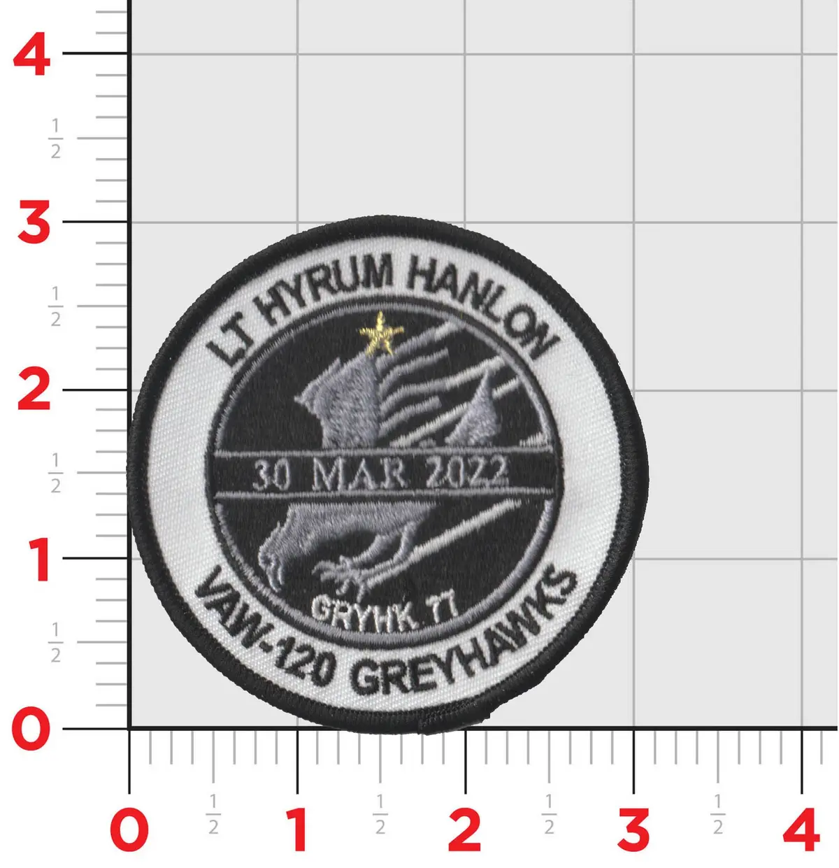 Official Vaw-120 Hyrum Hanlon Gryhk 77 Memorial Patch And Sticker 1