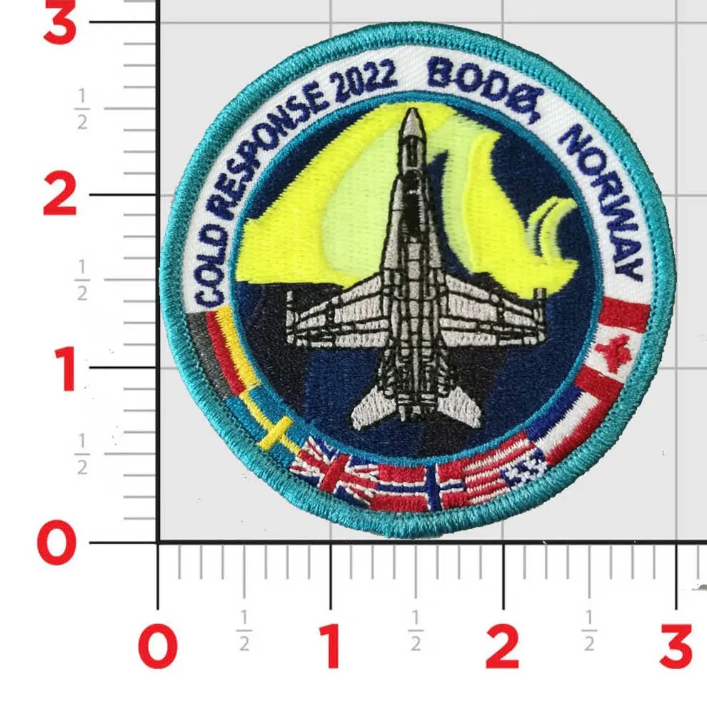 Official Vmfa-312 Checkerboards Operation Cold Response 2022 F-18 Shoulder Patch 1