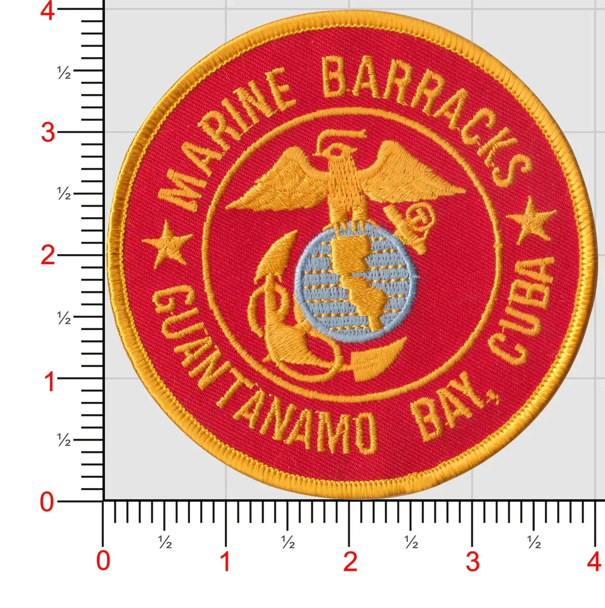 Officially Licensed Usmc Marine Barracks Guantanamo Bay Patch 1