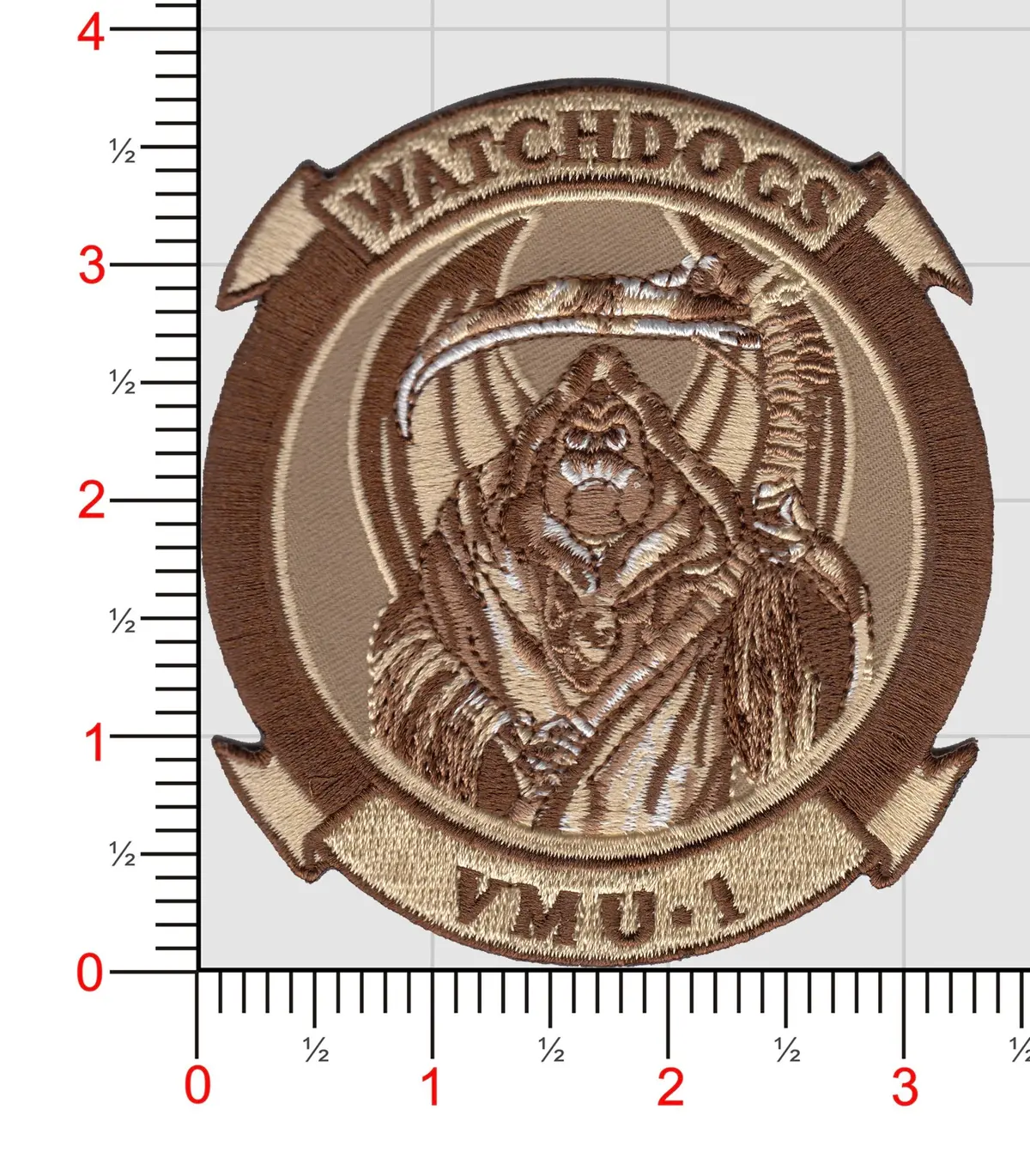 Officially Licensed Usmc Vmu-1 Watchdogs Desert Tan Patches 1