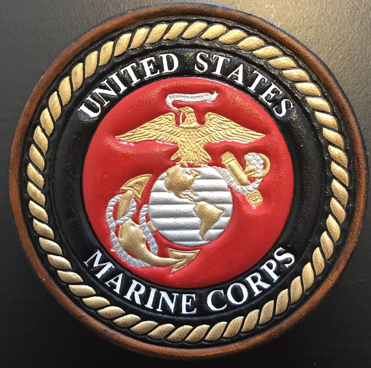 Officially Licensed Usmc Leather Ega Patch 1