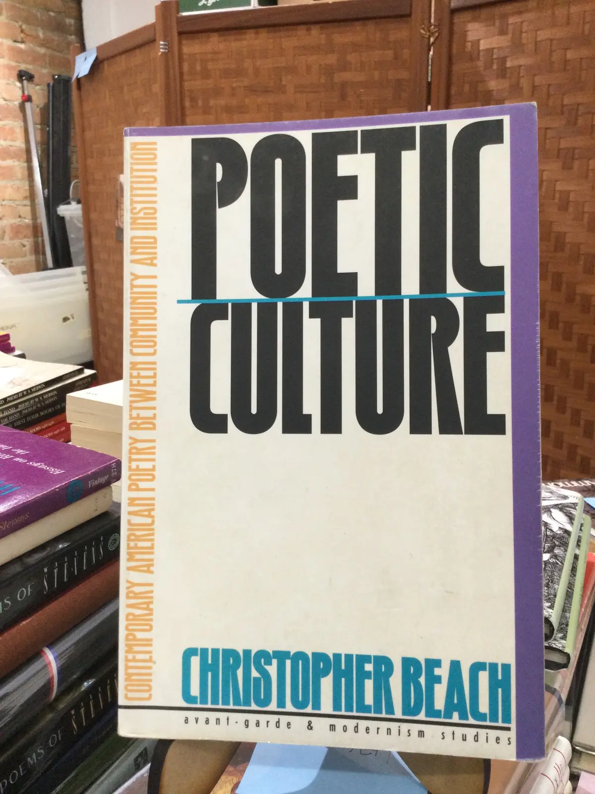 Beach, Christopher: Poetic Culture [Used Paperback] 1