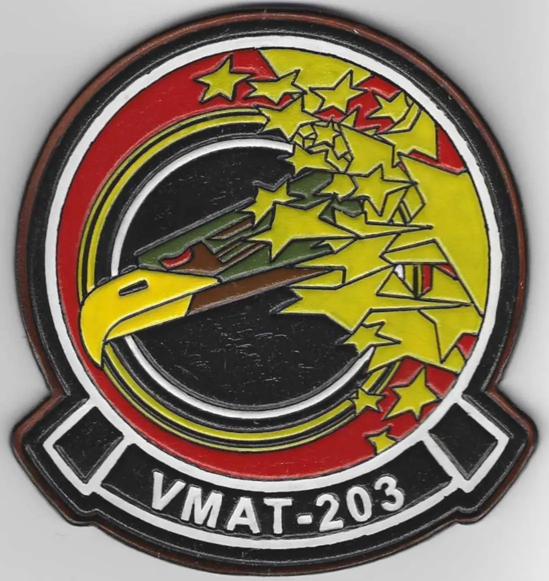 Officially Licensed Usmc Vmat-203 Hawks Leather Patches 2