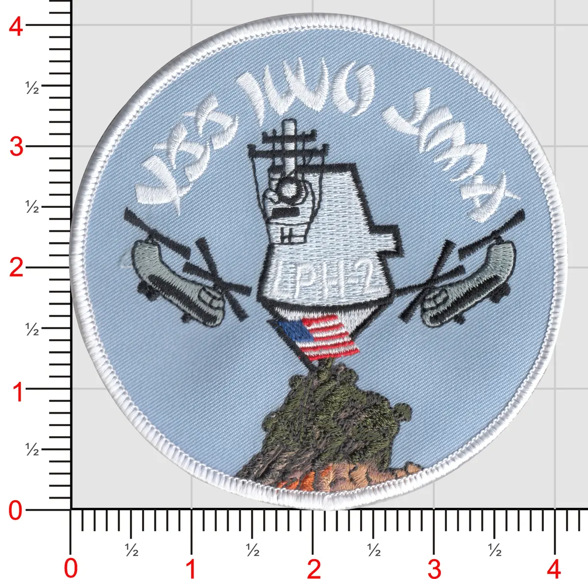 Officially Licensed Us Navy Uss Iwo Jima Lph-2 Patch 1