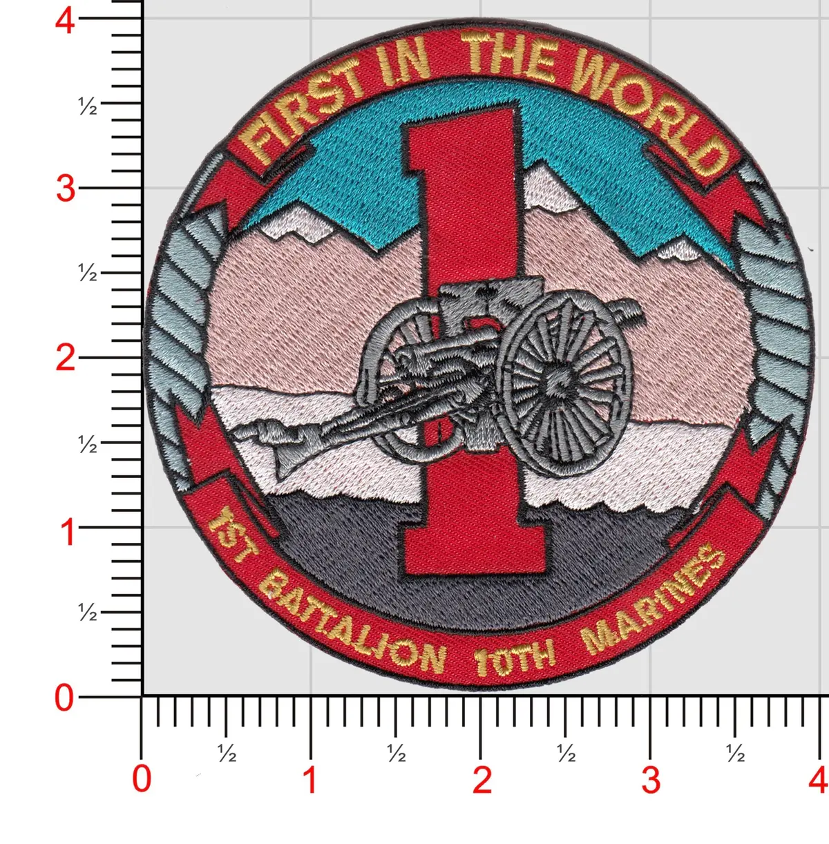 Officially Licensed Usmc 1St Bn 10Th Marines Patch 1