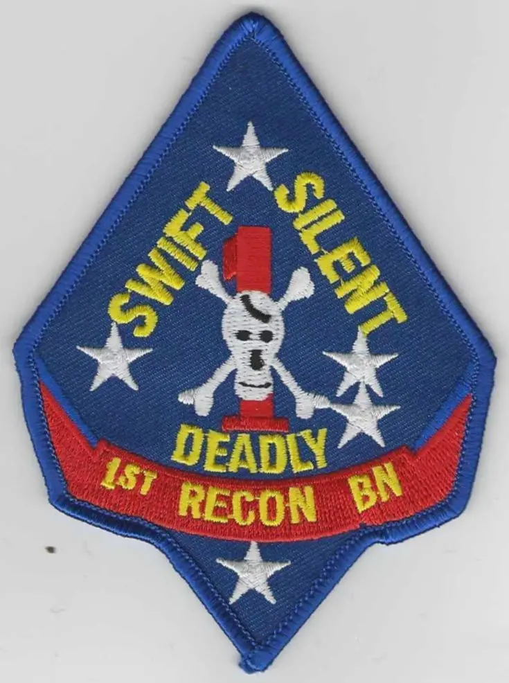 Officially Licensed Usmc 1St Recon Bn Patch 1