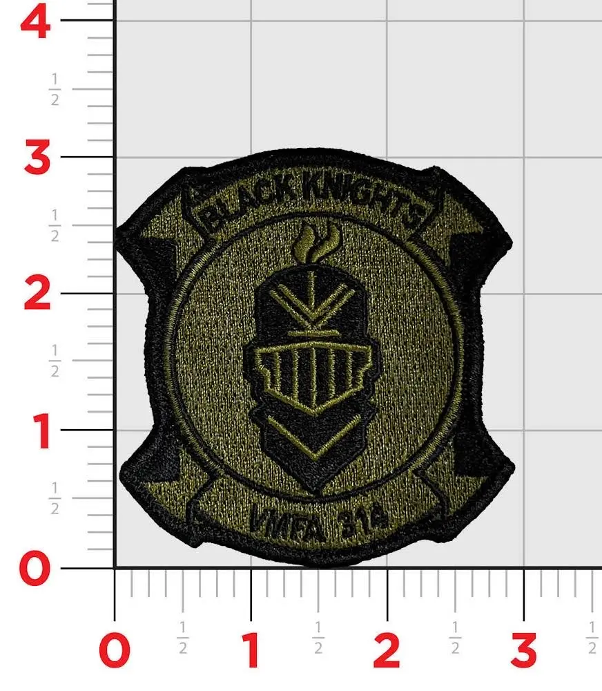 Authentic USMC VMFA-314 Black Knights Embroidered Chest Patch - Image 3