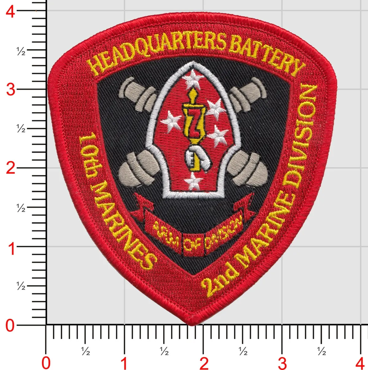 Officially Licensed Hq Battery 10Th Marines 2Nd Mardiv Patch 1