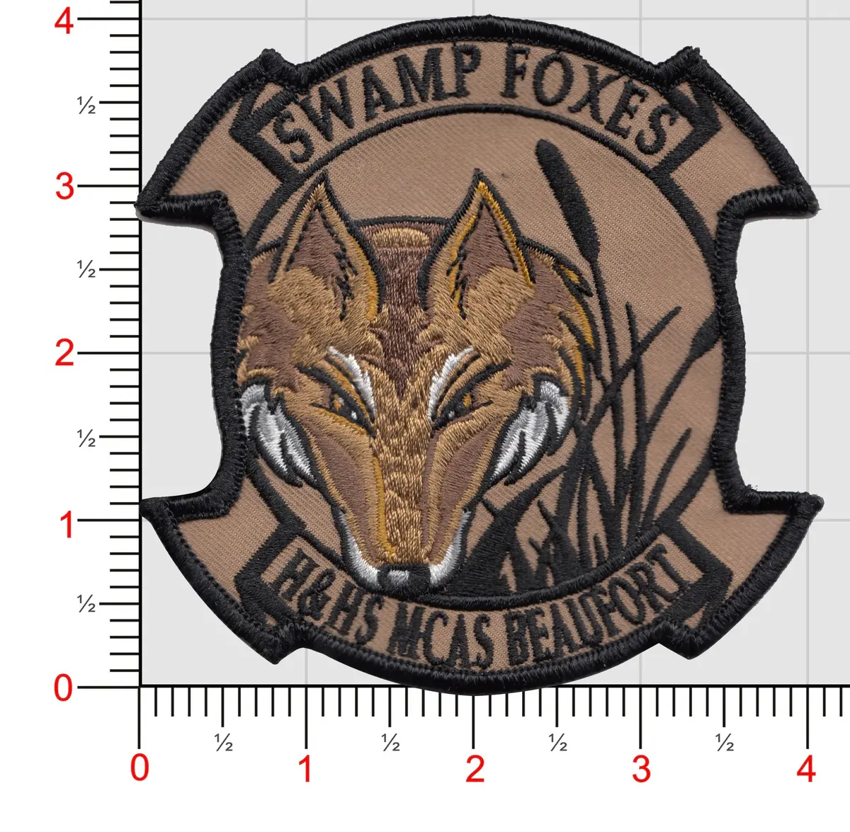 Officially Licensed Usmc H&Hs Mcas Beaufort Swamp Foxes Tan Patch (B) 1