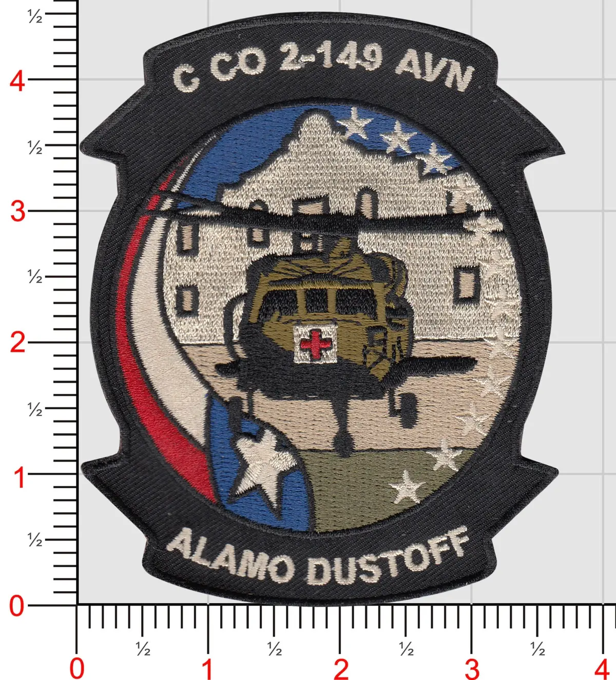 Us Army C Co 2-149 Alamo Dustoff Patch 1