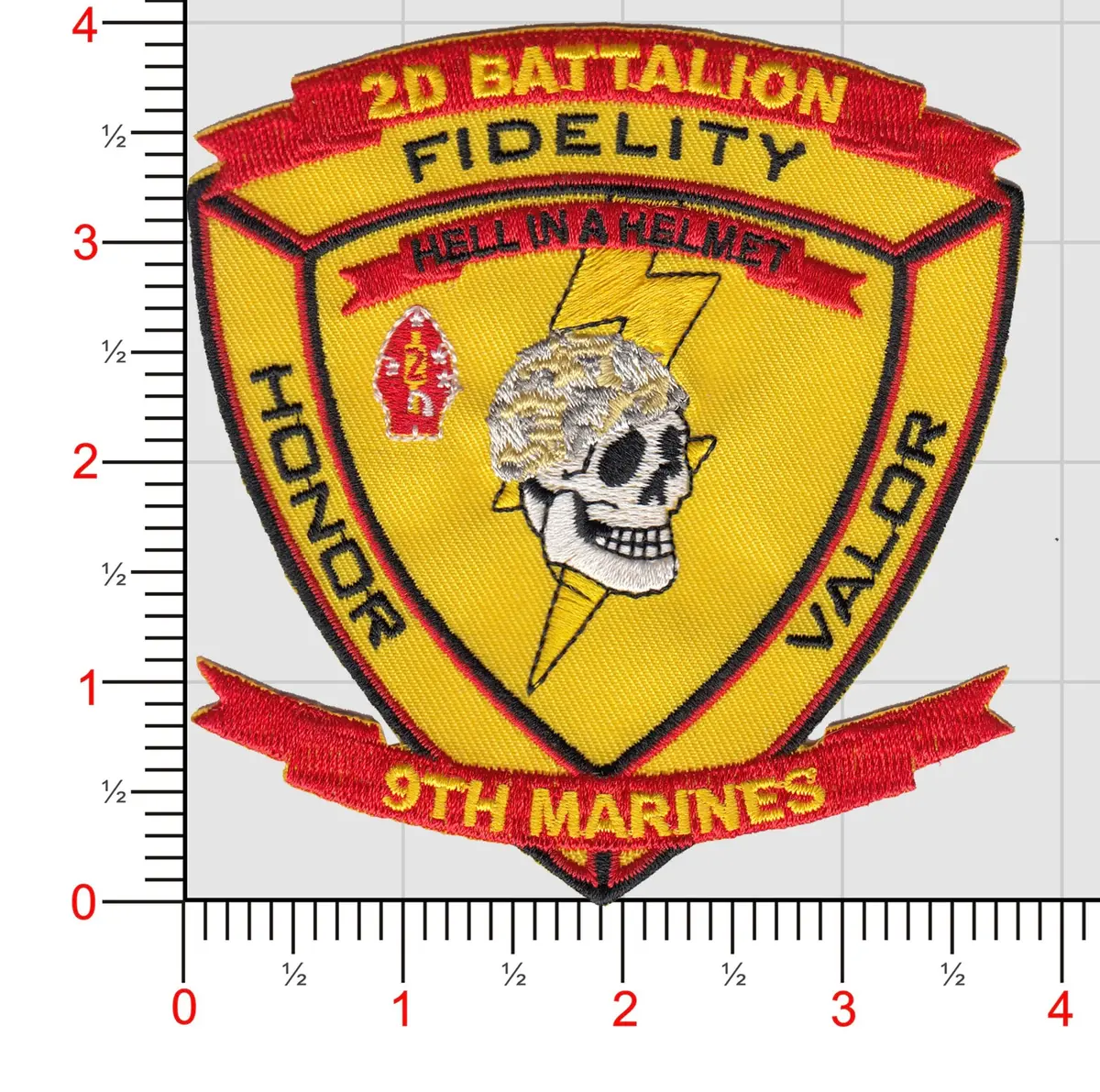 Officially Licensed Usmc 2Nd Battalion 9Th Marines Hell In A Helmet Patch 1