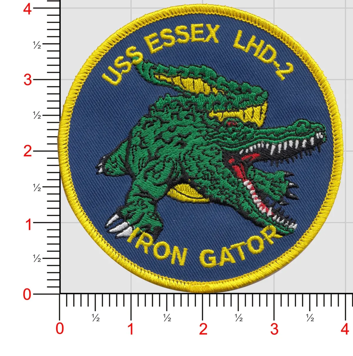Officially Licensed Us Navy Uss Essex Gator Patch 1