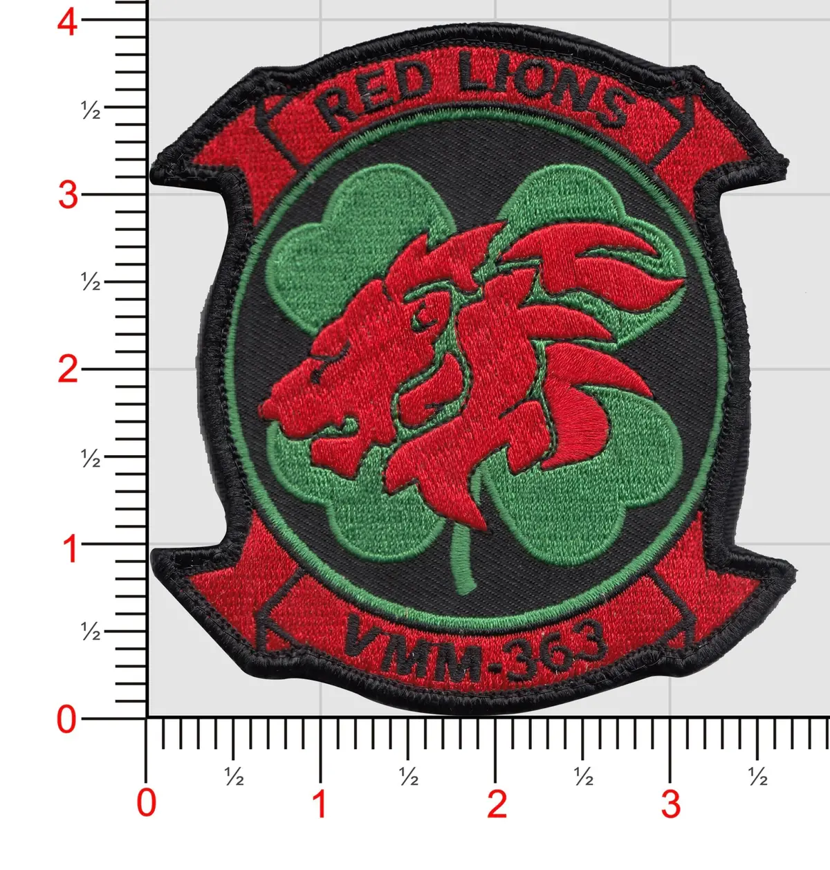 Officially Licensed Usmc Vmm-363 Lucky Red Lions Squadron Patch 1