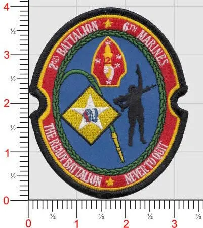 Officially Licensed Usmc 2Nd Bn 6Th Marines The Ready Battalion Patch 1