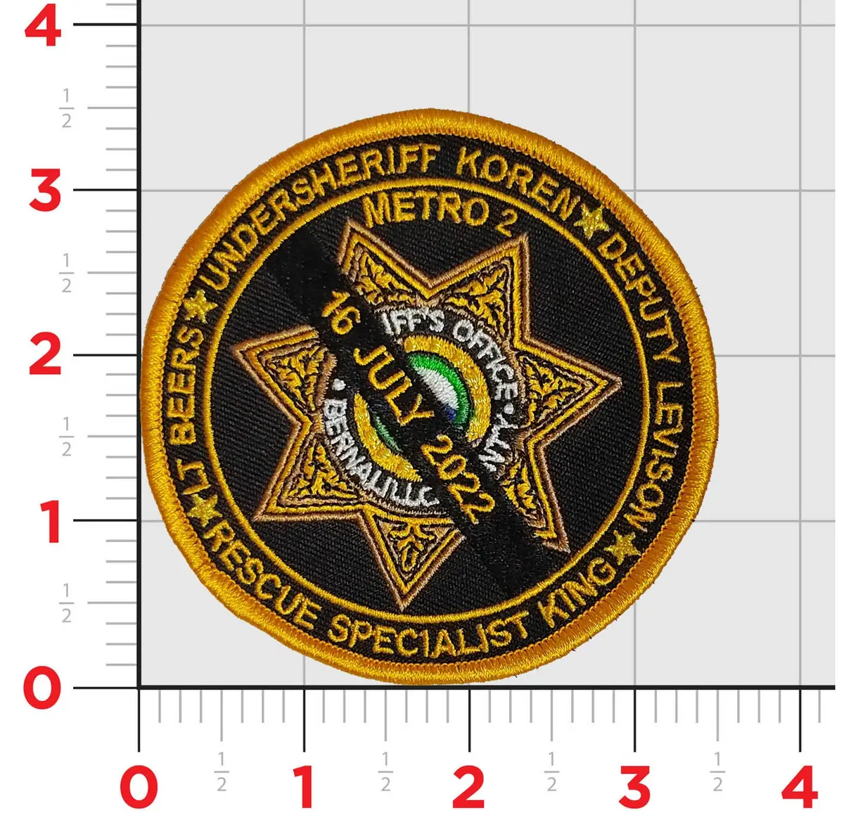 Official Bcso Metro 2 Memorial Patch & Sticker 1