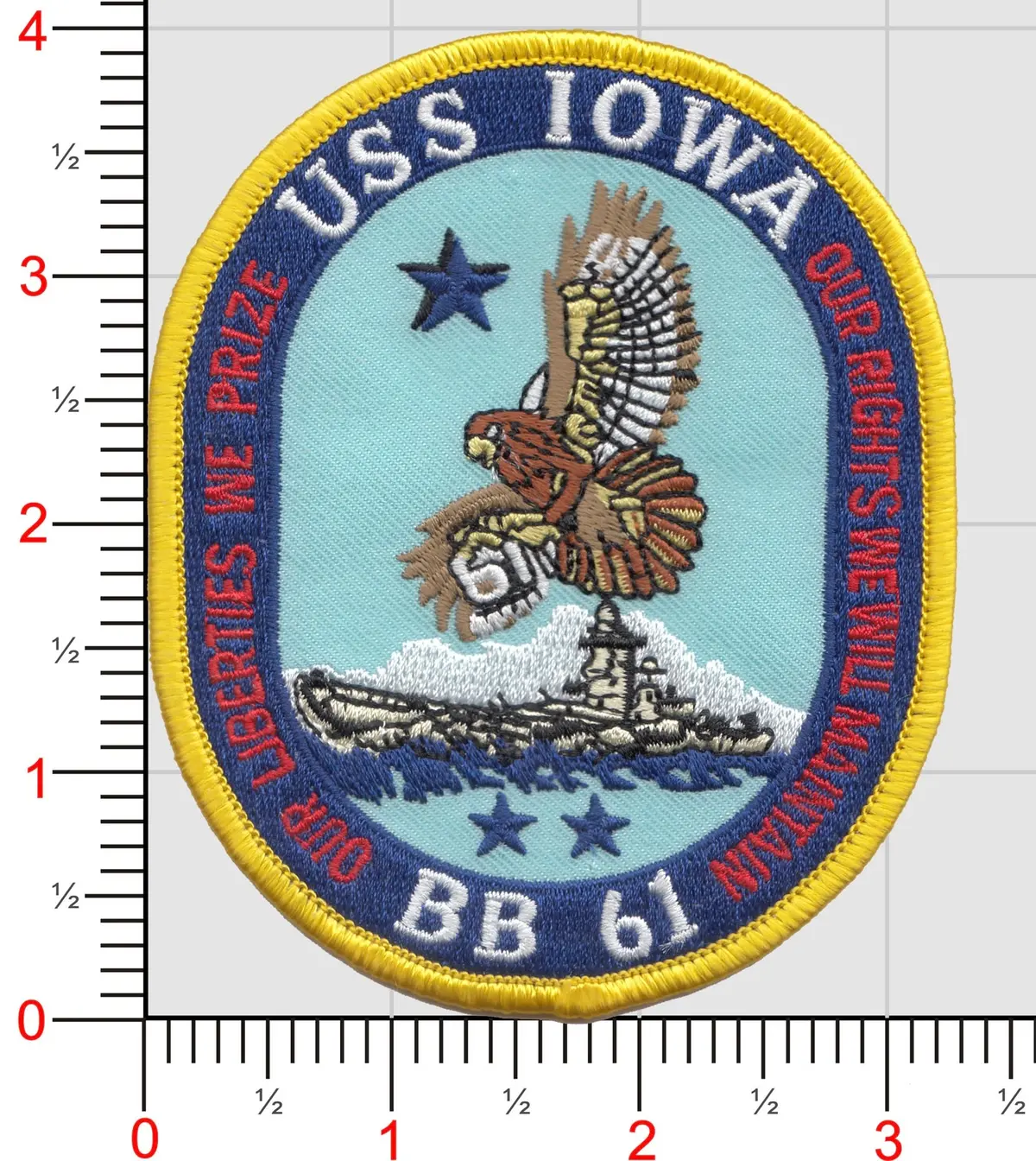 Uss Iowa Bb-61 Patch 1