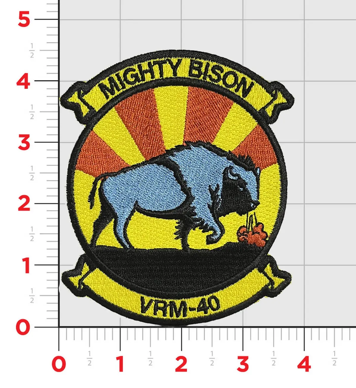 Officially Licensed Us Navy Vrm-40 Mighty Bison Squadron Patches 1