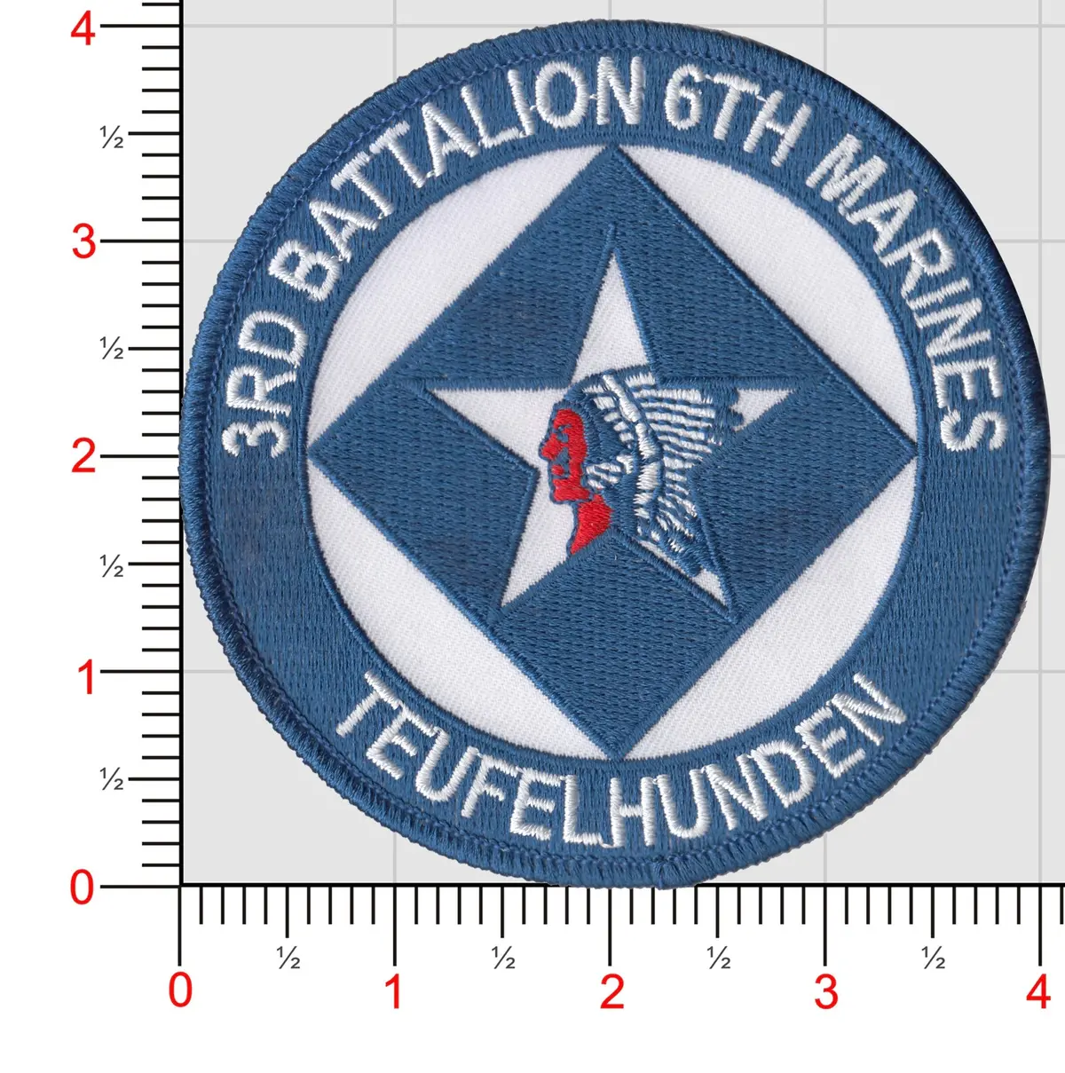 Officially Licensed Usmc 3Rd Battalion 6Th Marines Teufelhunden Patch 1