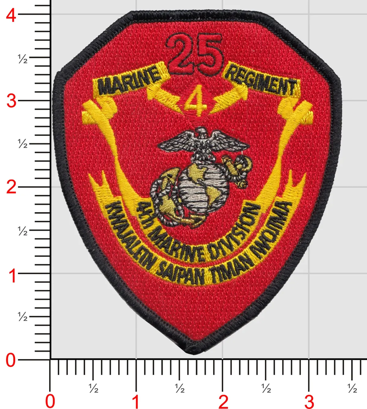 Officially Licensed Usmc 25Th Marine Regiment 4Th Mardiv Patch 1