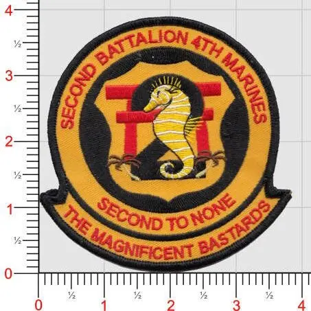 Officially Licensed Usmc 2Nd Battalion 4Th Marines Magnificent Bastards Patch 1