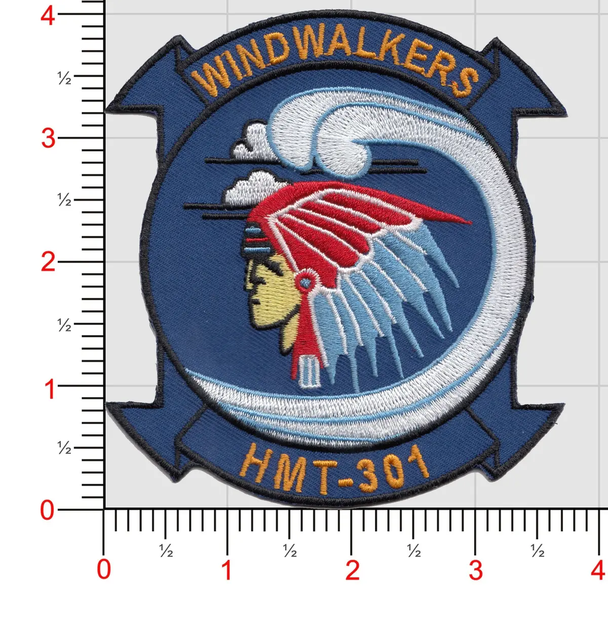 Officially Licensed Hmt-301 Windwalkers Squadron Patch 1