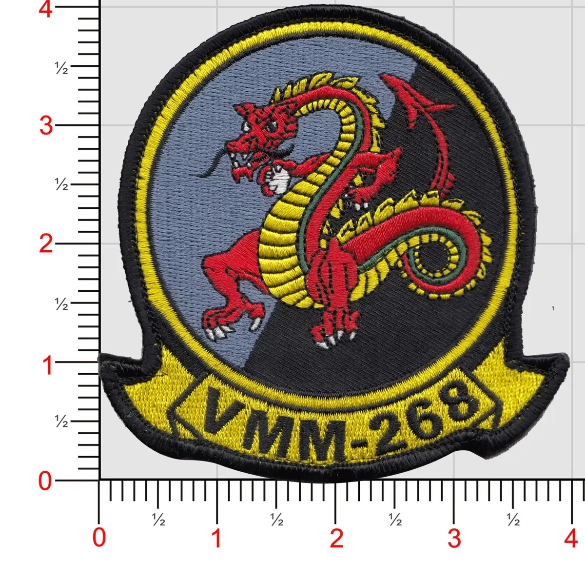 Officially Licensed Usmc Vmm-268 Red Dragons Patch 1