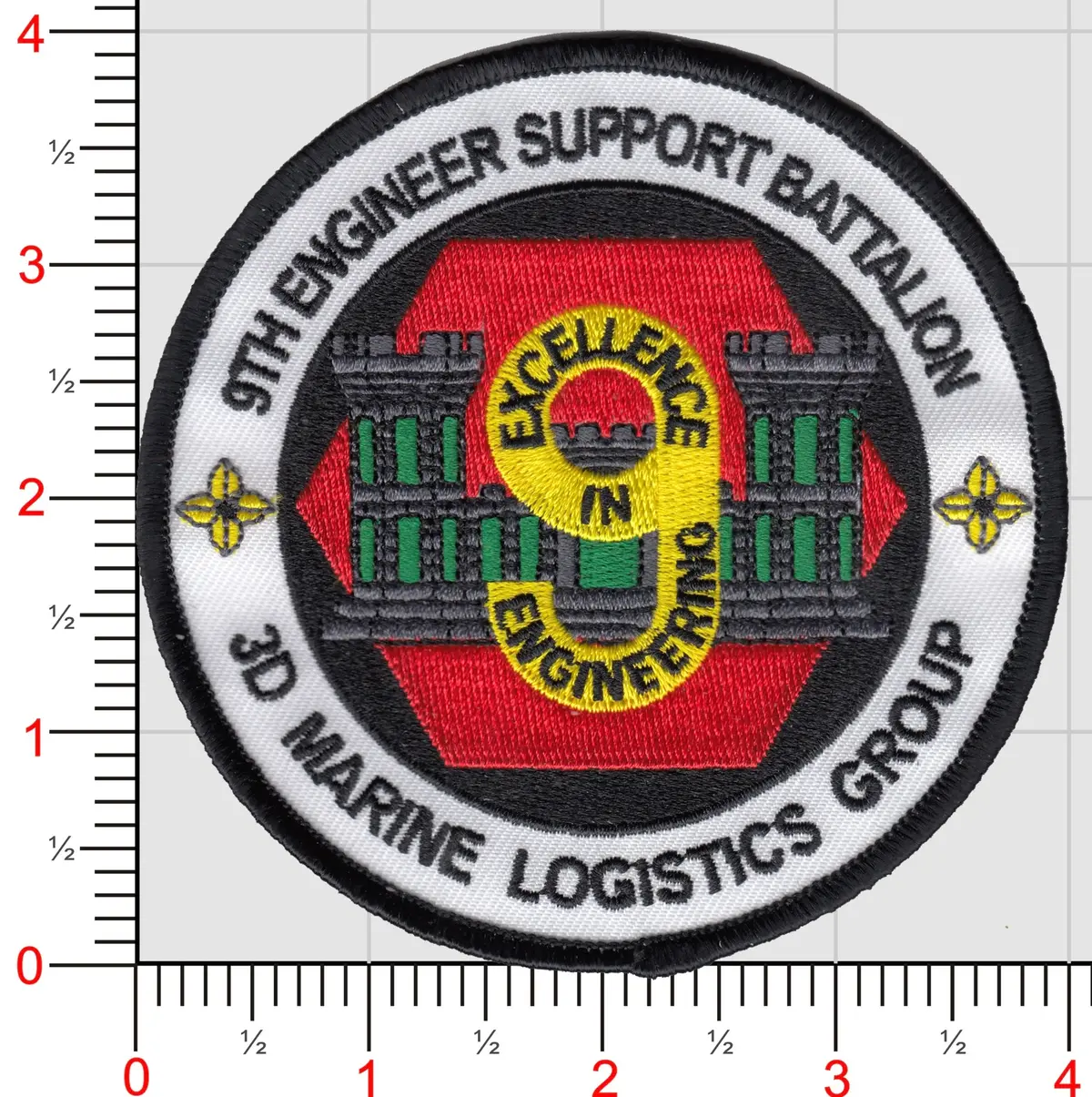 Officially Licensed Usmc 9Th Engineer Support Bn 3Rd Mlg Patch 1