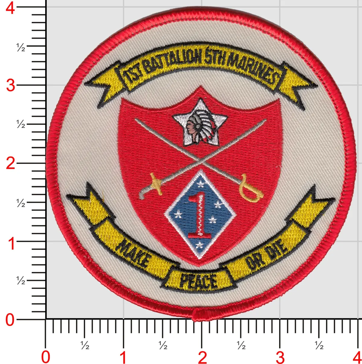 Officially Licensed Usmc 1St Bn 5Th Marines Geronimo Patch 1
