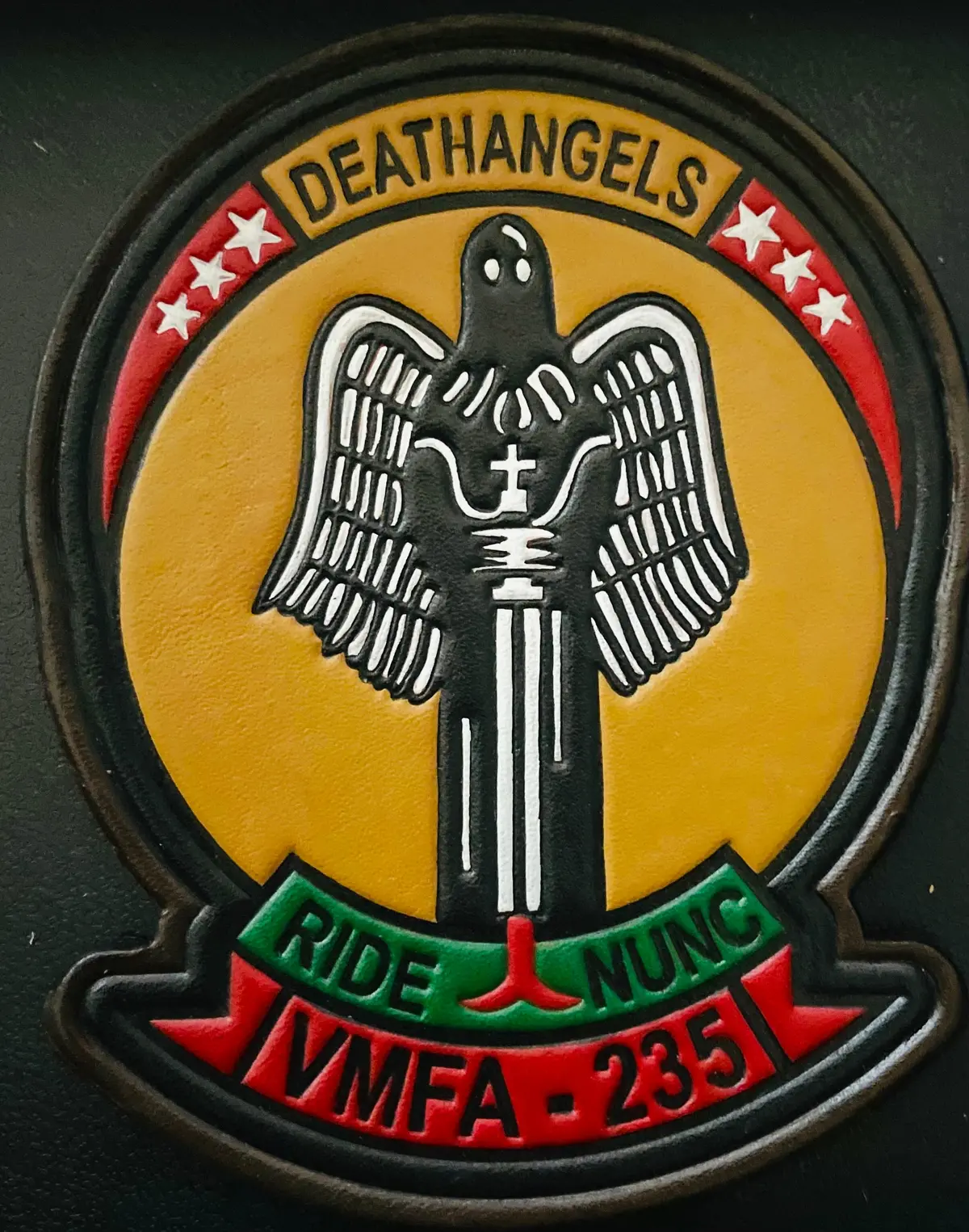 Officially Licensed Usmc Vmfa-235 Death Angels Leather Patch 2