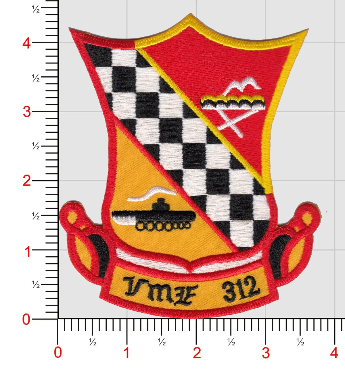 Officially Licensed Usmc Vmf-312 Checkerboards Patch 1