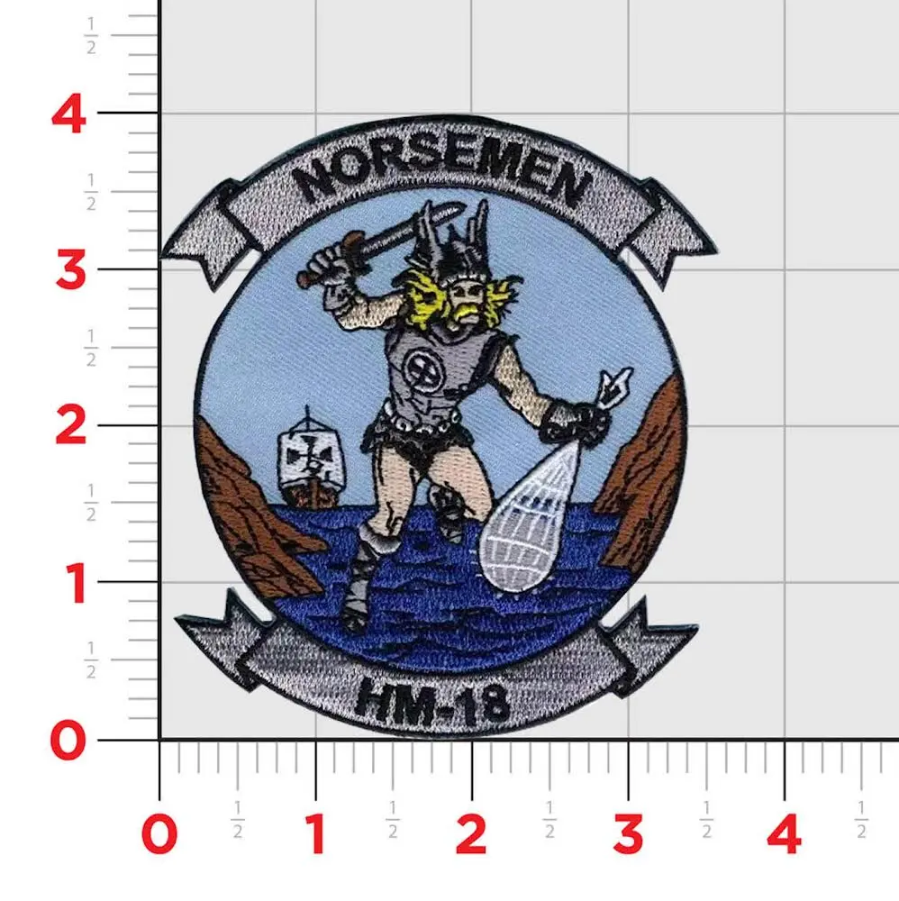 Officially Licensed Us Navy Hm-18 Norsemen Patch 1