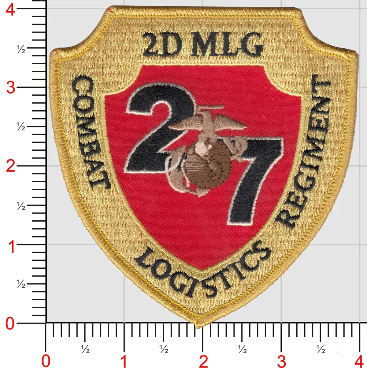 Officially Licensed Usmc 2Nd Bn 7Th Marines 2D Marine Logistics Patch 1