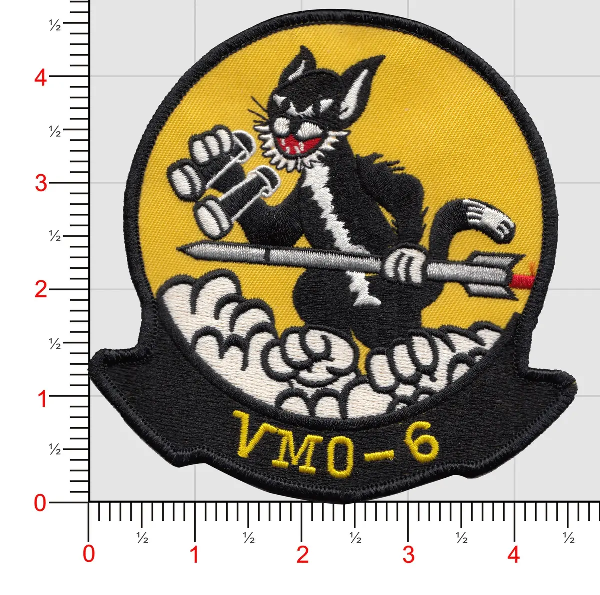 Officially Licensed Usmc Vmo-6 (With Rocket) Patch 1