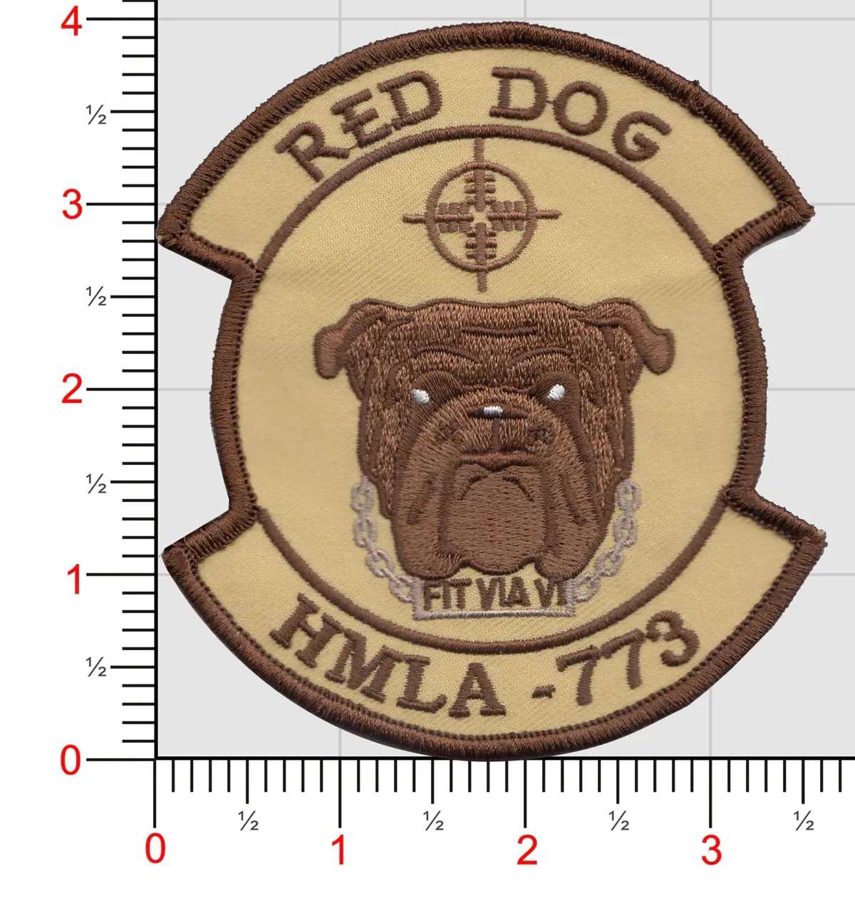 Officially Licensed Hmla-773 Red Dogs Desert Tan Patch 1
