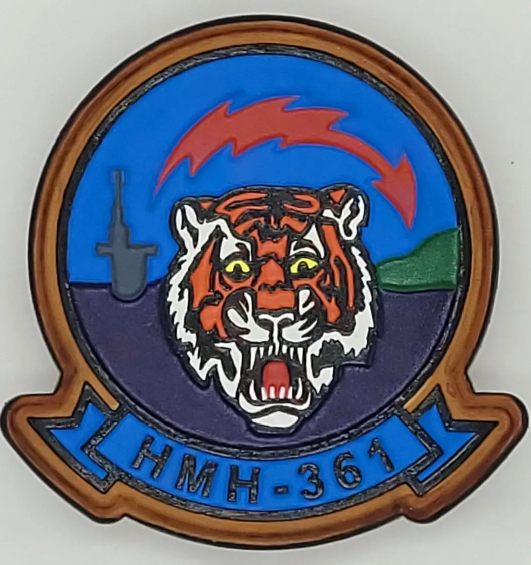 Officially Licensed Usmc Hmh-361 Flying Tigers Leather Patch 1