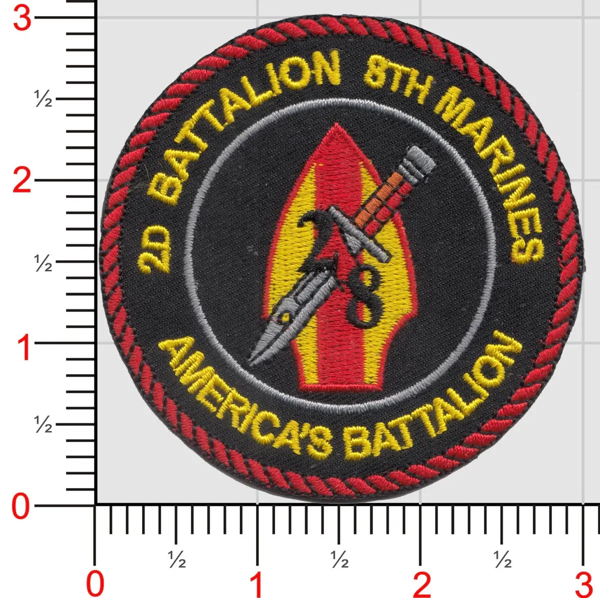 Officially Licensed Usmc 2Nd Bn 8Th Marines Shoulder Patch 1