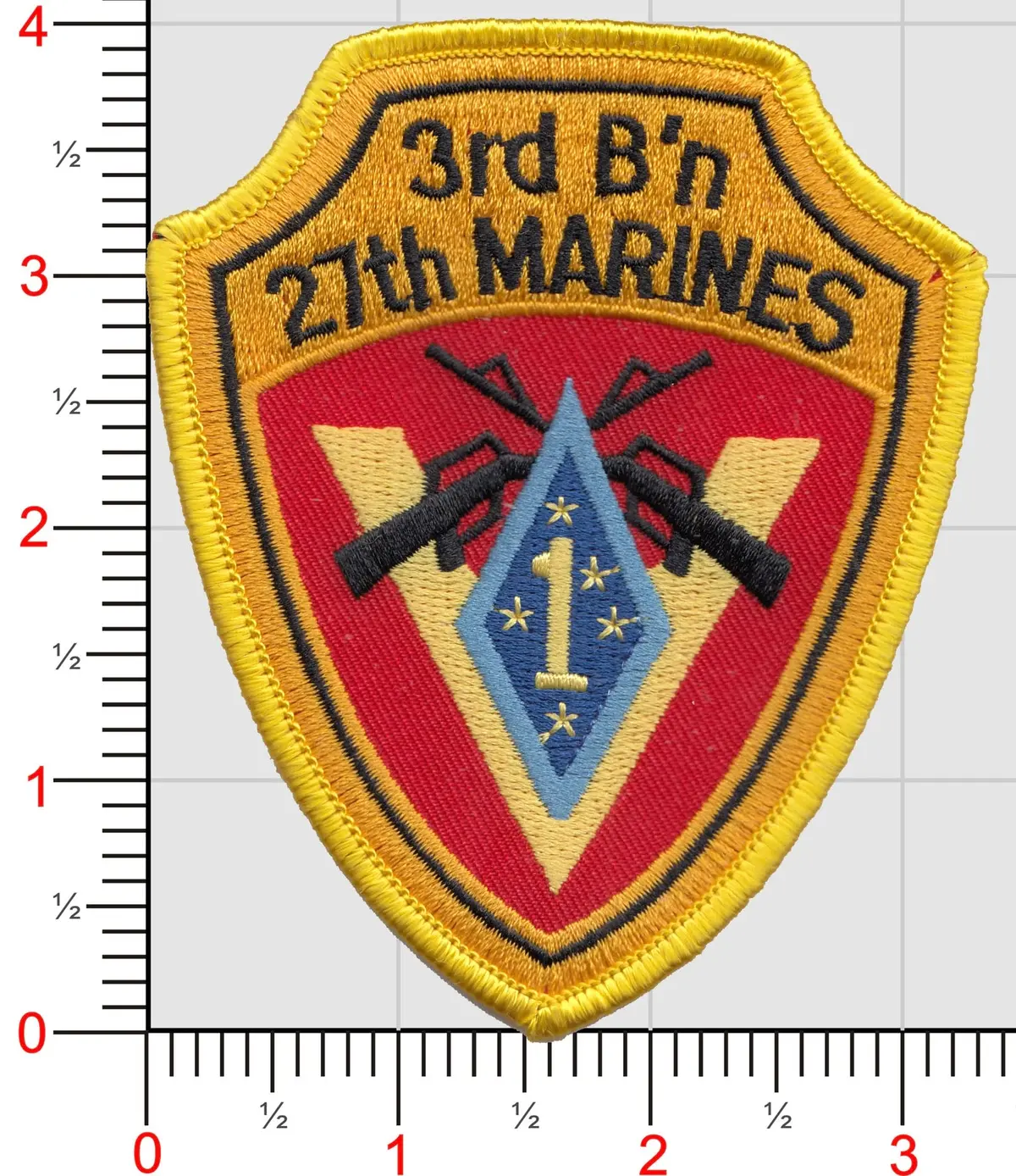 Officially Licensed Usmc 3Rd Bn 27Th Marines Patch 1