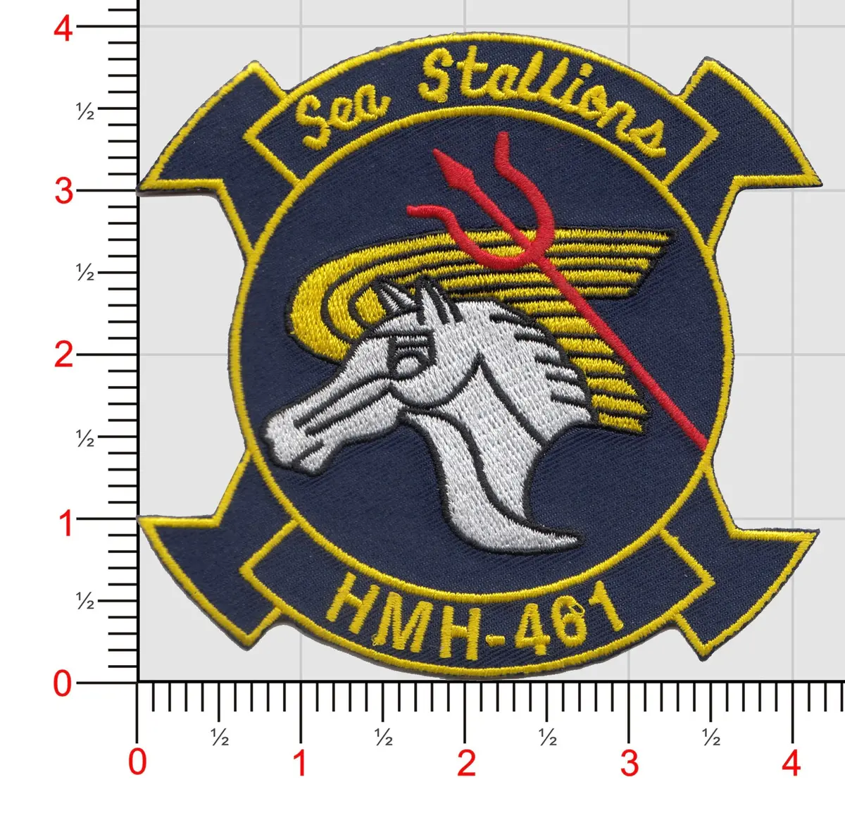 Officially Licensed Usmc Hmh-461 Sea Stallions Throwback Patch 1