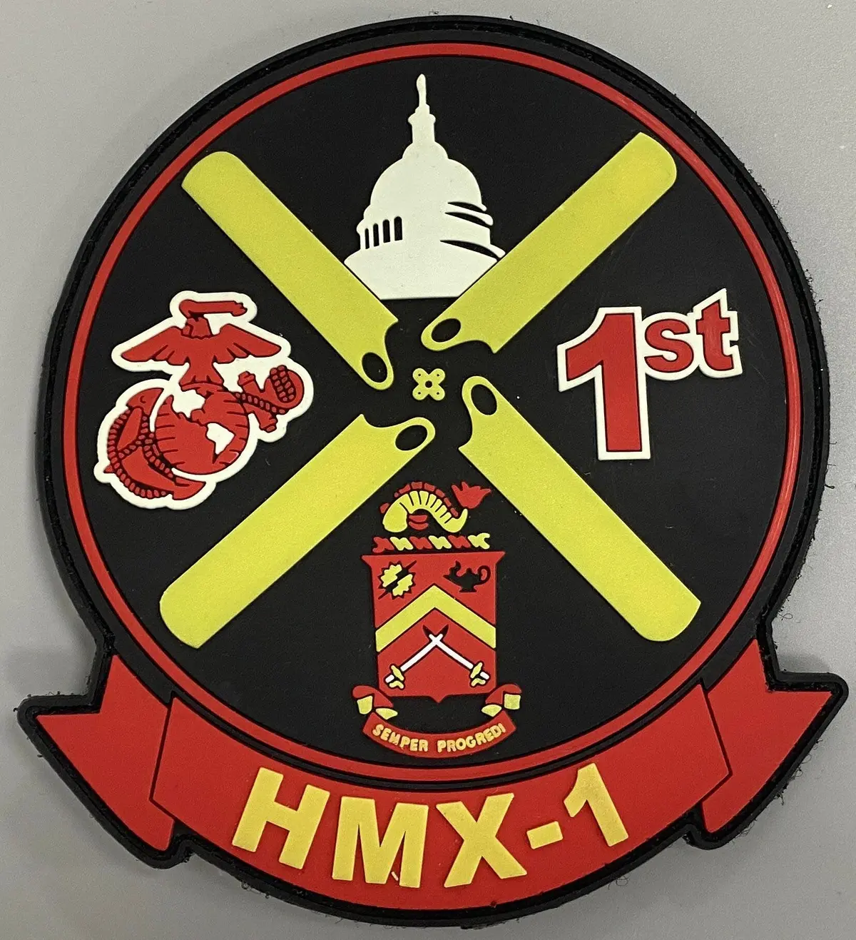 Officially Licensed Usmc Hmx-1 Pvc Glow Patch 1