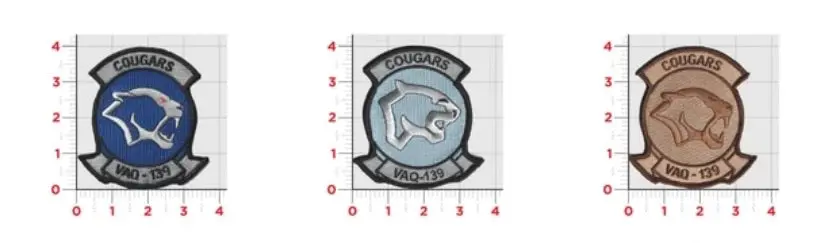 Officially Licensed Us Navy Vaq-139 Cougars Patches 1