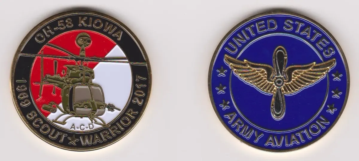Us Army Oh-58 Kiowa/Warrior Commemorative Coin 1