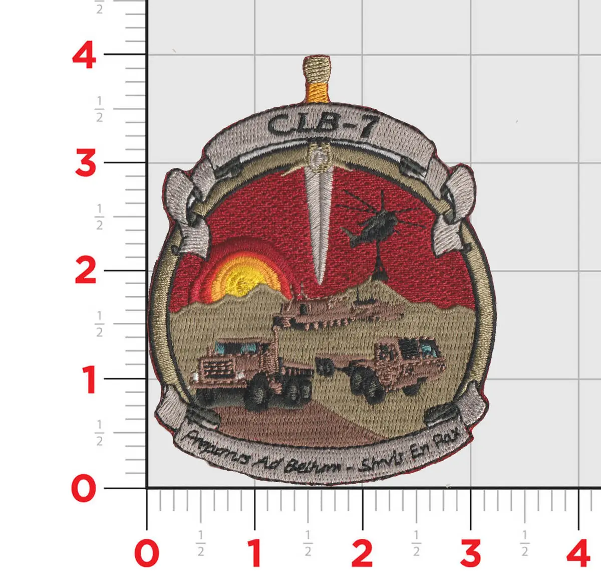 Officially Licensed Usmc Combat Logistics Battalion Clb-7 Patch 1